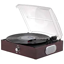 Vitrola Toca Discos Retrô 3 Velocidades com Bluetooth e Alto Falantes Embutidos, 110v, WSMLA, Marrom