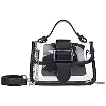 KooJ Bolsa Feminina de Ombro 2 em 1 Transparente, Azul