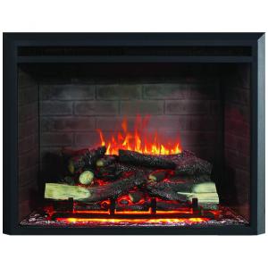 Lareira Elétrica de Embutir A62x81L com Controle Remoto, 110V 1500W, RICHFLAME, Preta