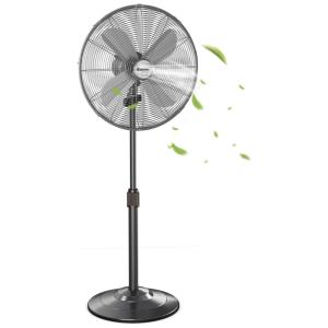 Ventilador de Coluna 3 Velocidades Ajustáveis, 110v, COSTWAY 24533US BK CYPE, Preto
