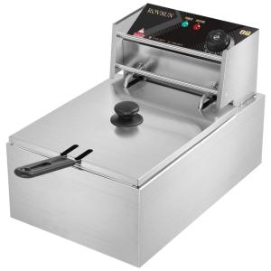 Fritadeira Elétrica Profissional 10 Litros de Capacidade, Aço Inoxidável, 110V 2500W, ROVSUN