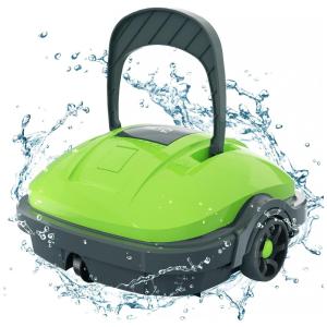 Robô Limpador de Piscina sem Fio com Sucção Potente e Motor Duplo, WYBOT WY1102, Verde