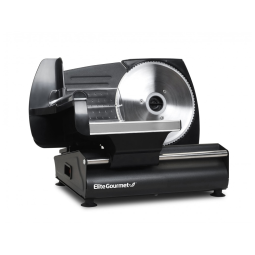 Fatiador de Frios Elétrico, Lâmina de Aço Inoxidável e Espessura Ajustável, 110v, ELITE GOURMET EMT 625B, Preto