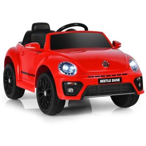 Carro Elétrico Infantil a Bateria 12V 2 Assentos com 3 Velocidades, COSTZON, Vermelho