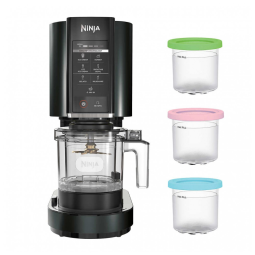 Máquina de sorvete Ninja CREAMi CN301CO preta 0,47L 110V para sorvetes, gelatos, milkshakes e bowls