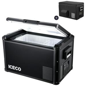 VL60 Cooler, Geladeira Elétrica Automotiva 60L Portátil, 12, 24V DC 110, 240V AC, ICECO, Preto
