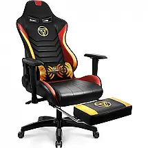Cadeira Gamers Marvel Avengers, Reclinável, Ergonômica, Couro, 360 Graus, Laranja