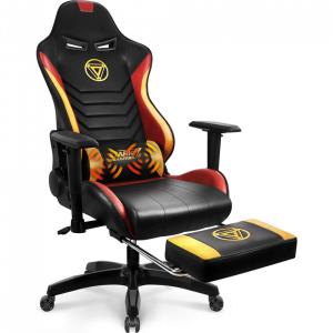 Cadeira Gamers Marvel Avengers, Reclinável, Ergonômica, Couro, 360 Graus, Laranja