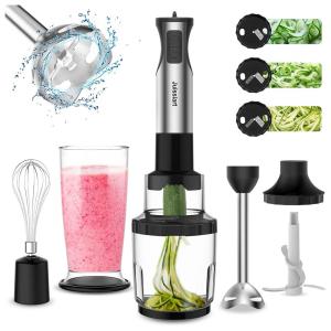 Batedeira de Mão Elétrica PINVOS com 6 Velocidades e 3 Acessórios 400W, 110v, JUISSIART, Preto