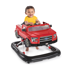 Ford F-150 4 em 1 Centro de atividades de bebê vermelho Pusher Walker com o volante interativo removível -Toy. 6 meses