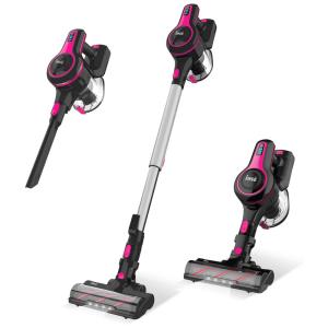 Aspirador de Pó sem Fio com Acessórios Ideal para Pets e Silencioso, 145W, 110v, INSE N5S, Rosa