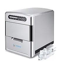 Máquina de Gelo LITBOOS, Produz 12kg, Dia 9 Cubos, 10 11 min, Prata 110V