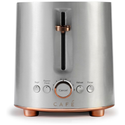 Café Torradeira Elétrica de 2 Fatias com 8 Níveis de Tostagem e Função Bagel, 110v, CAFE C9TMA2S2PS3, Prateado