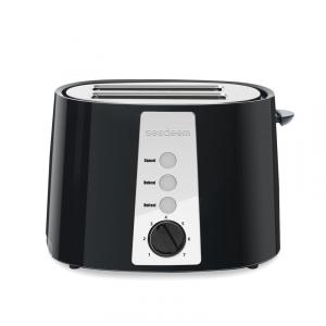 Torradeira Elétrica 2 Fatias com 6 Níveis de Tostagem e Bandeja de Migalhas, 110V 750W, SEEDEEM, Preta