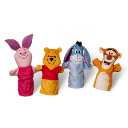 Kit 4 Fantoches de Mão, Tema Winnie the Pooh para Crianças Acima de 2 Anos, Melissa & Doug
