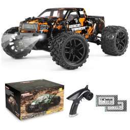 Carrinho de Controle Remoto para Adultos Off Road 118 Escala Até 36 km por hora, Recarregável, HAIBOXING, Preto