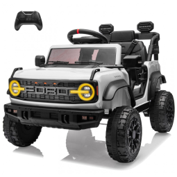 Carro Elétrico Infantil, Ford Bronco Raptor com Controle Remoto, 3 Velocidades, Suspensão nas 4 Rodas, Música via Bluetooth e Luzes LED