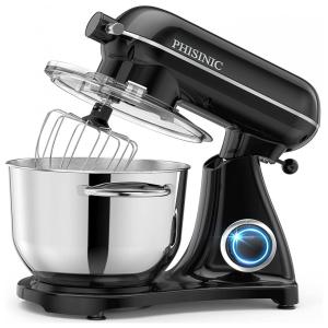 PHISINIC Batedeira com 6 Velocidades Capacidade 6L 800W, 110V, Preto