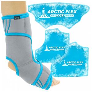 Tornozeleira de Compressão Ajustável para Terapia Fria ou Quente, Tam Adulto