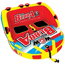 Boia Inflável Rebocável para 2 Pessoas WOW SPORTS Amarela, Resistente e Durável, Ideal para Água