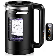 Chaleira Elétrica Z DESDÊMONA 1.5L em Aço Inoxidável com Controle Inteligente de Temperatura e 5 Leds, 110v, Z DESDEMONA, Preto