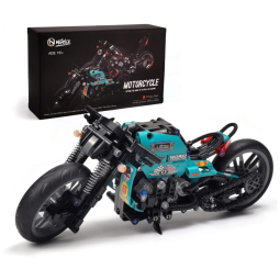 Kit de Construção Motocicleta com 431 Peças para Adolescentes e Adultos, Nifeliz, Azul