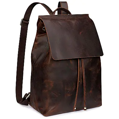 Mochila Vintage de Couro, Feminina,