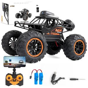Carrinho Remoto de Controle 2.4 GH Off Road com Câmera 720p HD e Wi Fi, Yepofe, Preto