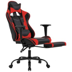 BestOffice Cadeira de Escritório Gamer Reclinável e Ergonômica com Apoio para Lombar, Vermelha