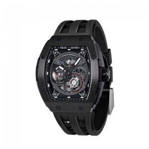 TSAR BOMBA Relógio Masculino Automático Mecânico 50m Resistência à Água Pulseira de Silicone Estilo Único