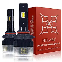Lâmpada Automotiva Feixe Ajustável 9600lm 6K Branco Frio Kit Conversão de Farol LED 9012 , HIR2