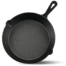 ProFire Frigideira de Ferro Fundido Pré Temperada, com Alça de Metal