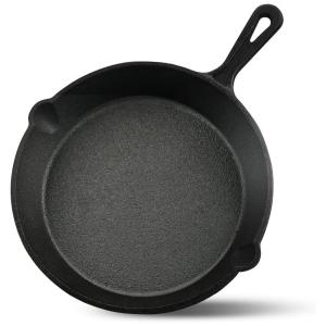 ProFire Frigideira de Ferro Fundido Pré Temperada, com Alça de Metal