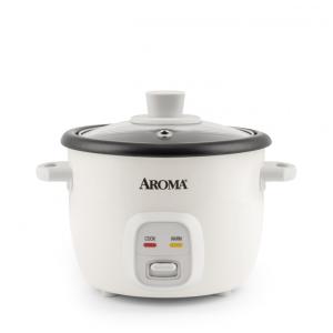 Panela de Arroz Elétrica até 4 xícaras não Cozidas, 110V 250W, Aroma Housewares, Branca