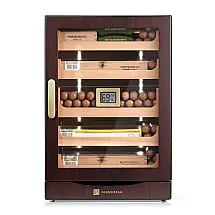 Gabinete Humidor GLENCREAG Marrom-Avermelhado para 250 Charutos com Cedro Espanhol e Higrômetro Digital