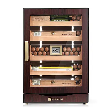 Gabinete Humidor GLENCREAG Marrom-Avermelhado para