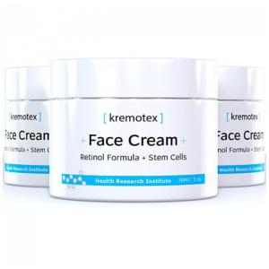 Facial Anti Idade 30 ml com Colágeno para Mulheres, 3 Unidades, KREMOTEX 011, Azul