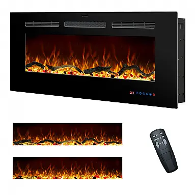 Lareira Elétrica RODALFLAME 107x45cm 1500W