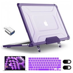 Capa Rígida Antichoque Roxa para MacBook Air 15″ (2023–2025, Modelos A3241/A3114/A2941, M2/M3/M4) – MEEgoodo