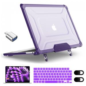 Capa Rígida Antichoque Roxa para MacBook Air 15″ (2023–2025, Modelos A3241/A3114/A2941, M2/M3/M4) – MEEgoodo
