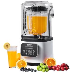 Liquidificador Profissional de Bancada 1.5L, 5 Velocidades e Silencioso, 1500W, 110v, VEVOR 110V Smoothie Blenders, Branco