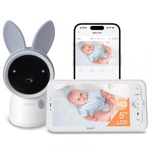 Babá Eletrônica Arenti 4MP Tela 5" WiFi 2.4G/5G Detecção Choro Movimento Sensor Temp Umidade Pan Tilt A4