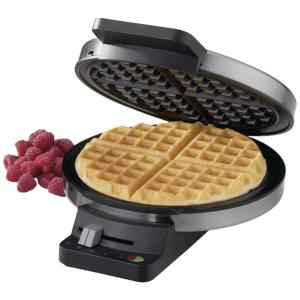 Máquina de Waffle Round Classic Waffle Maker, 1, CUISINART WMR CA, Prateado