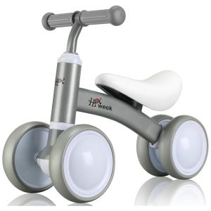 Bicicleta sem Pedal Infantil para Bebês de 1 a 3 anos, HAWEEK, Cinza