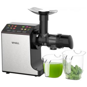Centrifuga de Frutas Profissional de Mastigação Lenta com Tela Digital e 2 Velocidades, 110V 150W, Whall, Prata