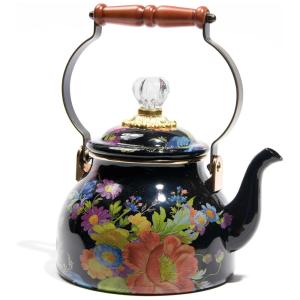 Chaleira de Chá Esmaltada 2 Litros, MacKenzie Childs, Preta