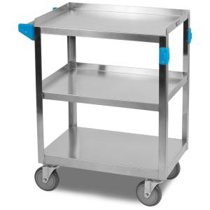 Carrinho Utilitário de Aço Inoxidável com 3 Prateleiras para Hotéis e Restaurantes Carlisle