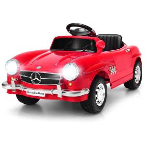 Ride Carrinho, Carro Elétrico Mercedes Benz 300SL, 1 lugar, 6V, com controle remoto, USB MP3, 3 km por hora, 3 a 6 anos, COSTZON CZFWAM