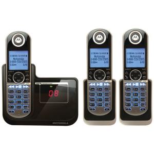 Telefone sem Fio Motorola DECT 6.0c, 3 Monofones, VTECH P1003, Preto