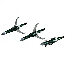 Ponteira Broadhead Mecânica Excalibur X-Act Prata 100 Grãos 3 Lâminas Sistema Clip Loc